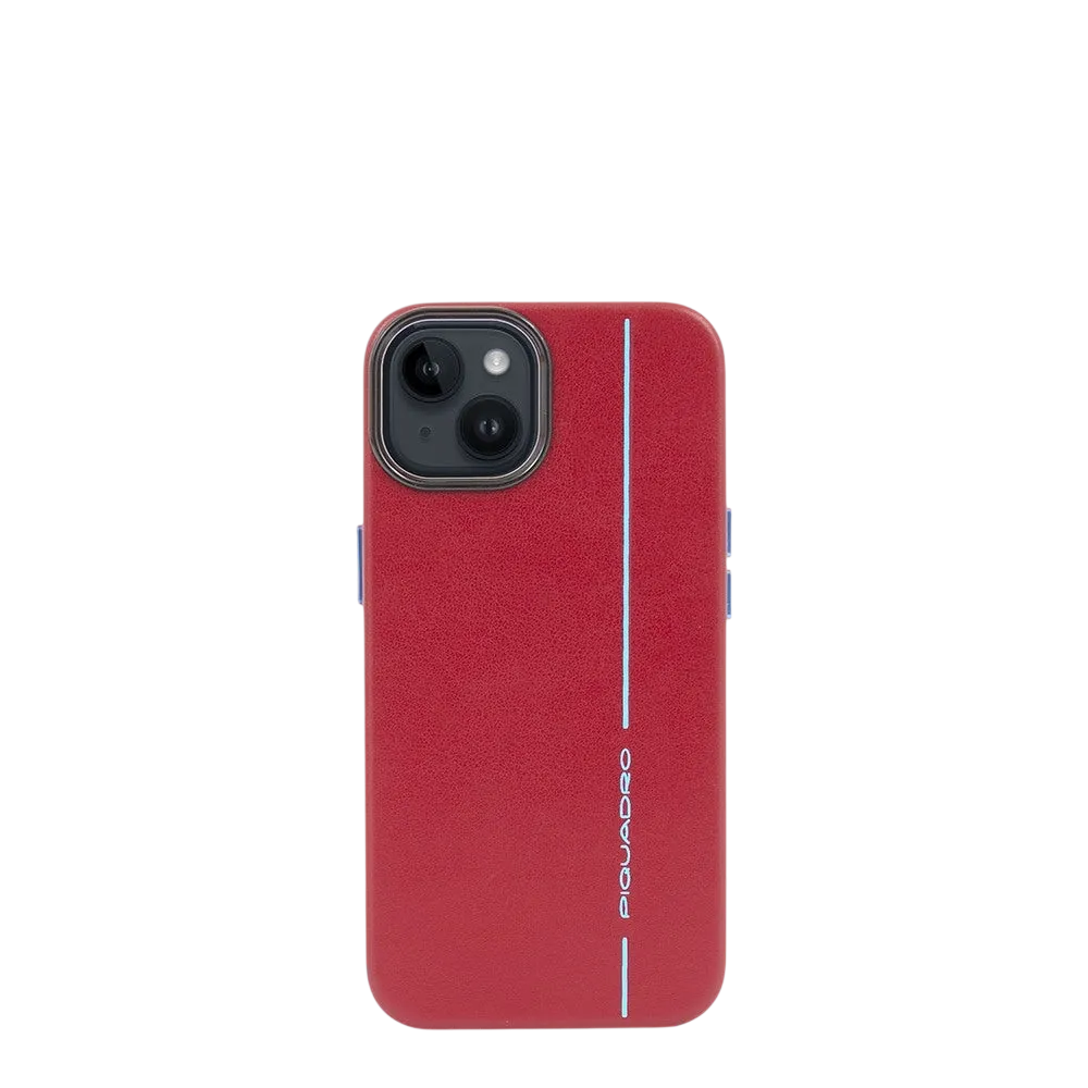 Чехол кожаный для iPhone 14 Piquadro AC6196B2/R, красныйphoto0