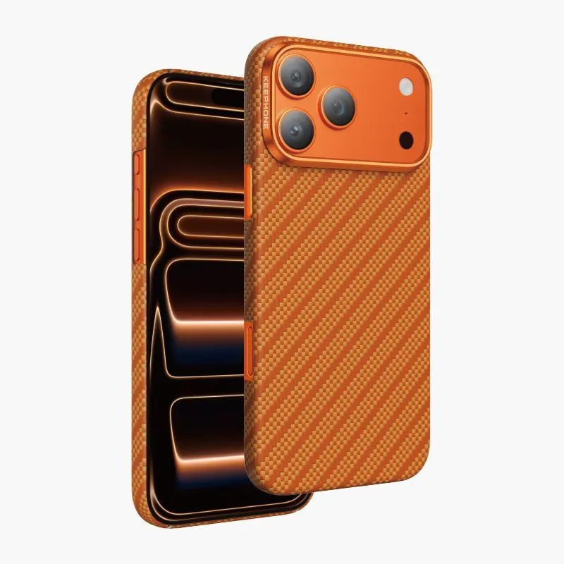 Чехол защитный KEEPHONE KEVLAR ROBIN для iPhone 17 Pro / iPhone 18 Pro, космический оранжевыйphoto0