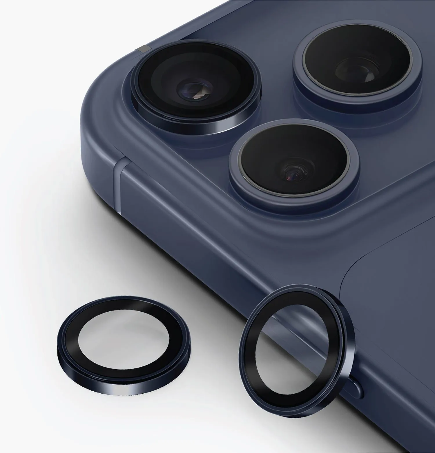 Защита камеры UNIQ Optix Prime Stainless Steel для iPhone 17 Pro & iPhone 17 Pro Max, синий (navy)photo1
