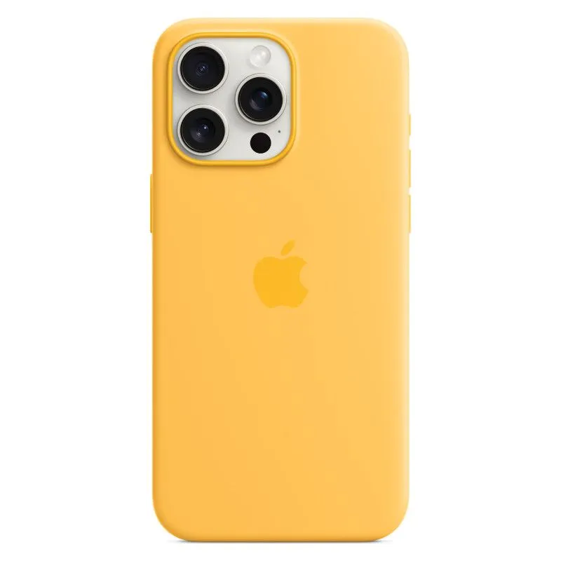Силиконовый чехол MagSafe для iPhone 15 Pro Max Желтыйphoto3