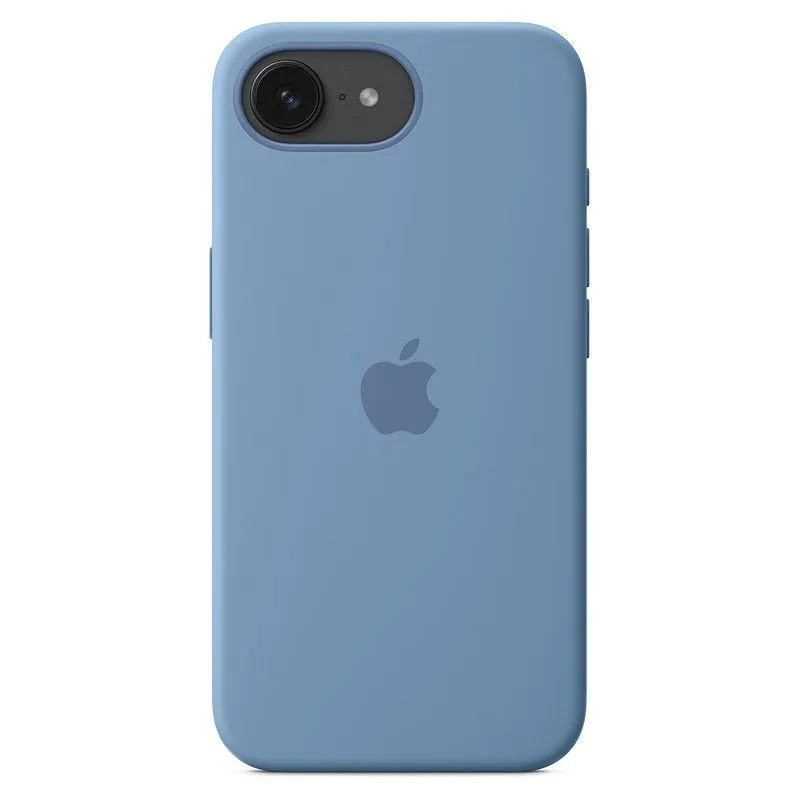 Силиконовый чехол для iPhone 16e/17e Зимний синийphoto0