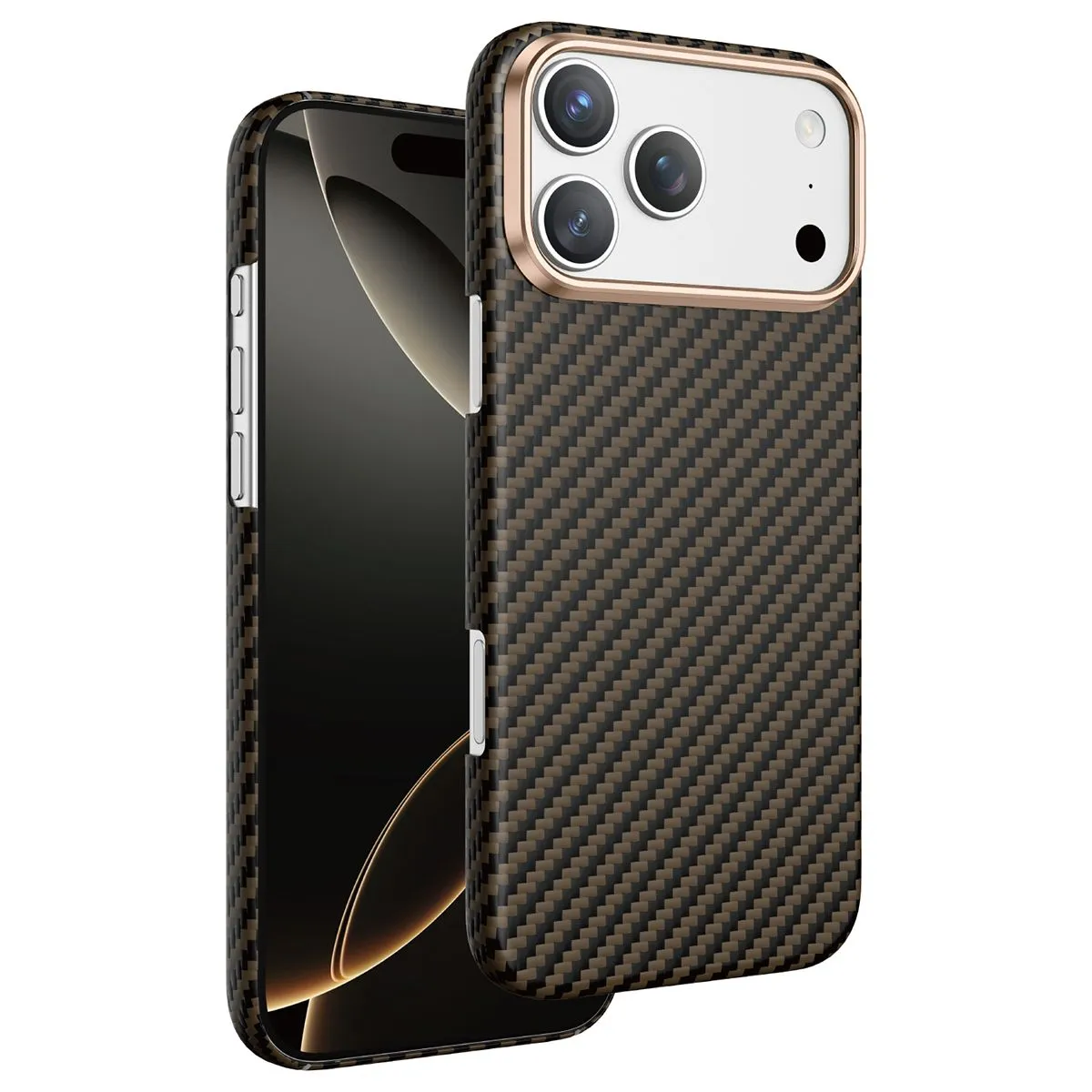 Чехол защитный KEEPHONE KEVLAR DIAGO для iPhone 17 Pro / iPhone 18 Pro, черныйphoto1