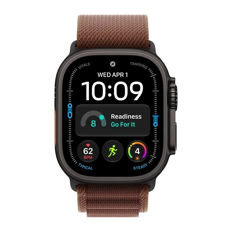 Apple Watch Ultra 4, 49 мм корпус из титана черного цвета, ремешок Alpine бордового цветаphoto1