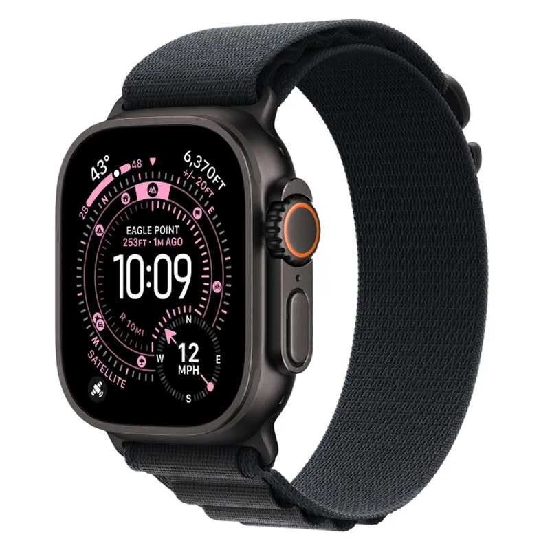 Apple Watch Ultra 3, 49 мм корпус из титана цвета Черный титан, ремешок Alpine черного цветаphoto0
