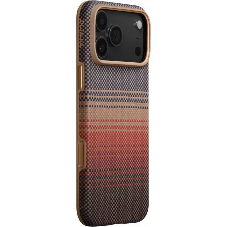 Премиум противоударный чехол Pitaka для iPhone 17 Pro Max, (Сансет) Закатphoto0