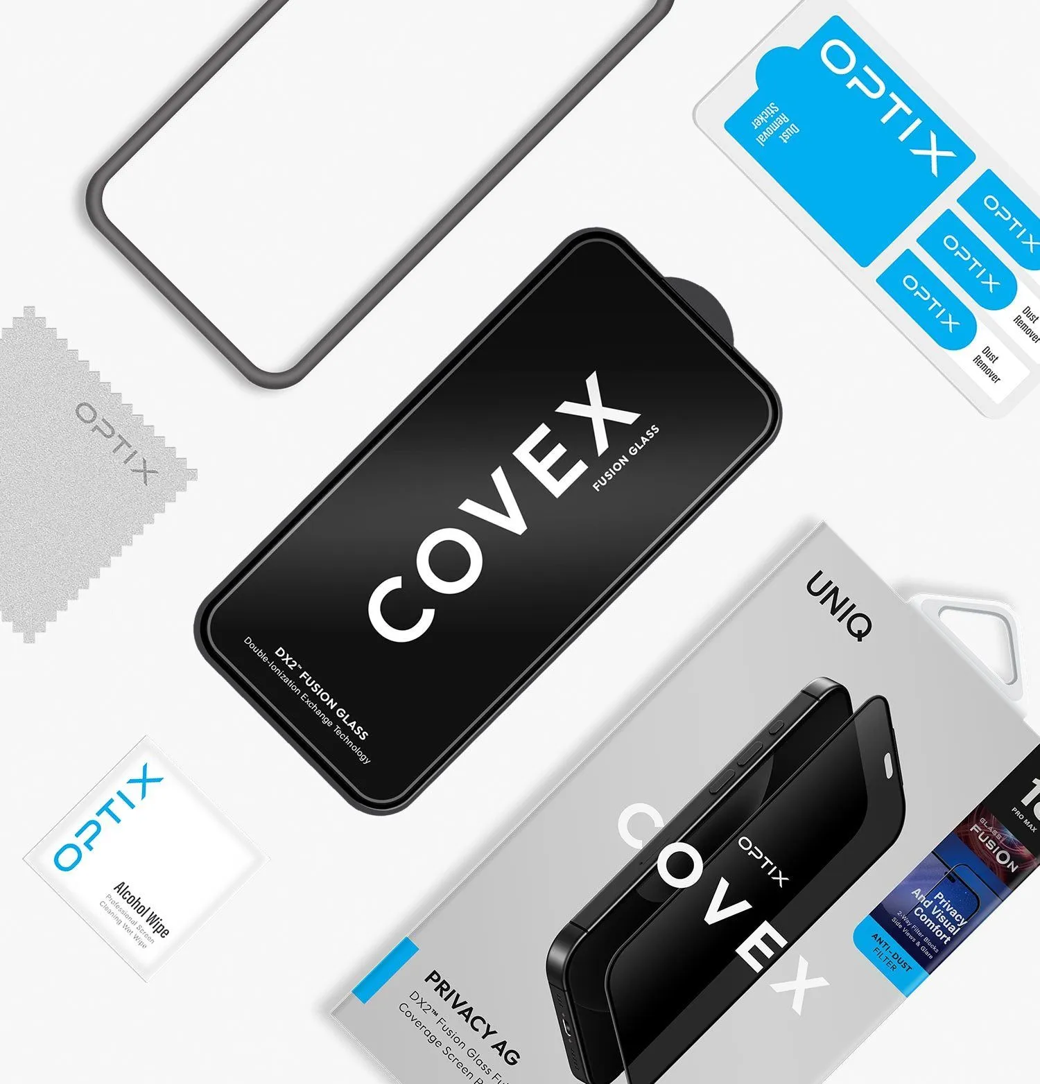 Защитное стекло UNIQ Optix Covex™ Privacy Anti-Glare для iPhone 18 Pro Maxphoto4