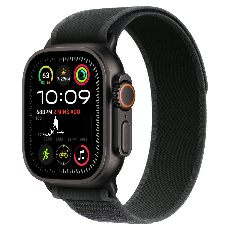 Apple Watch Ultra 2024 GPS + Cellular, 49 мм корпус из титана цвета Черный титан, ремешок Trail черного цветаphoto0
