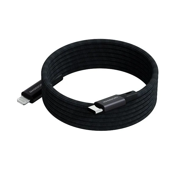 Магнитный кабель Magssory Link Lightning 1.2м 60W Blackphoto1