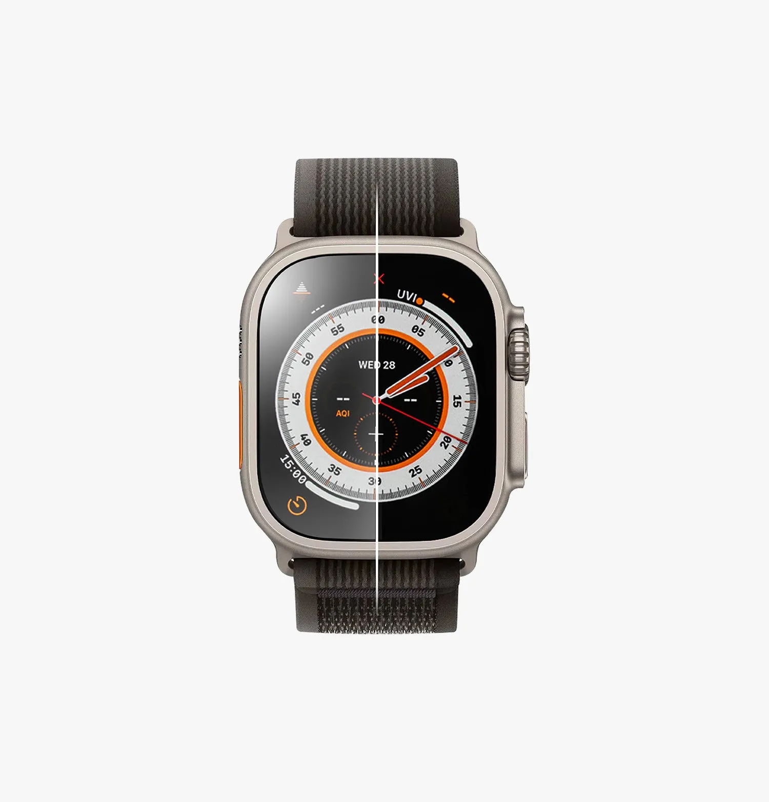 Защитное стекло UNIQ Optix Duo Pro для Apple Watch Ultra / 49 мм, бежевый (Starlight)photo1