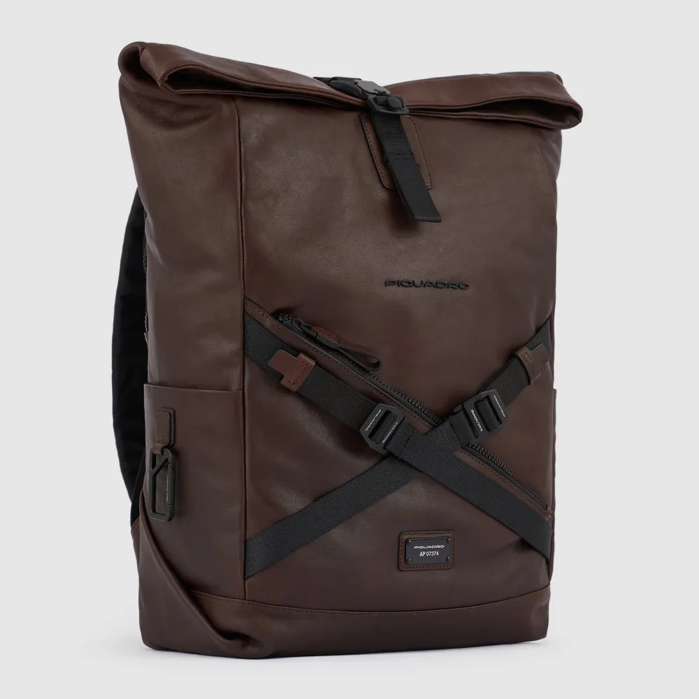 Кожаный рюкзак roll-top для ноутбука 15,6" Piquadro CA5677AP/G, жёлтыйphoto1