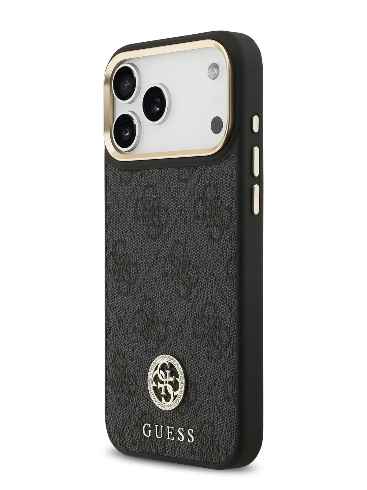 Чехол Guess на iPhone 17 Pro Max,  Leather, MagSafe, черный, Diamondphoto2