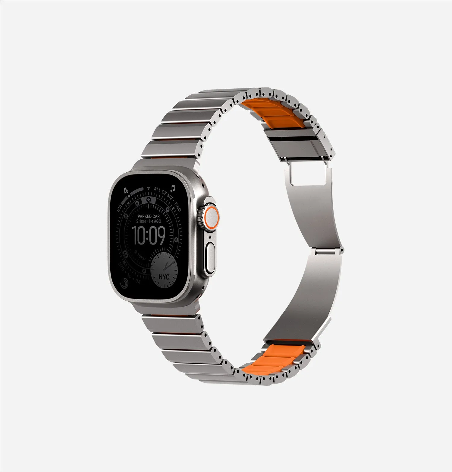 Ремешок UNIQ Strova Flex для Apple Watch 49/46/45/44 мм, зеленый / желтый (Titaniumsilver Limegreen)photo16