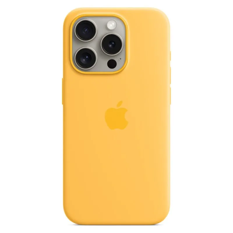 Силиконовый чехол MagSafe для iPhone 15 Pro Желтыйphoto2