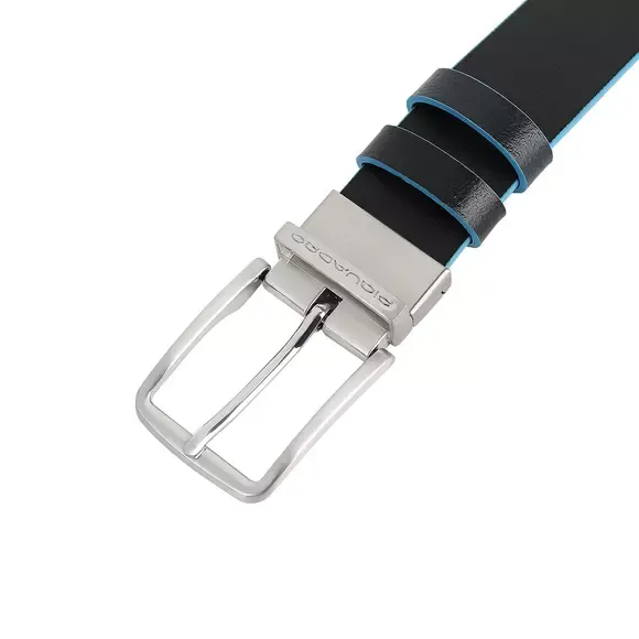 Кожаный ремень Piquadro Blue square CU6280B2/NBL, синий/черный (двусторонний)photo3