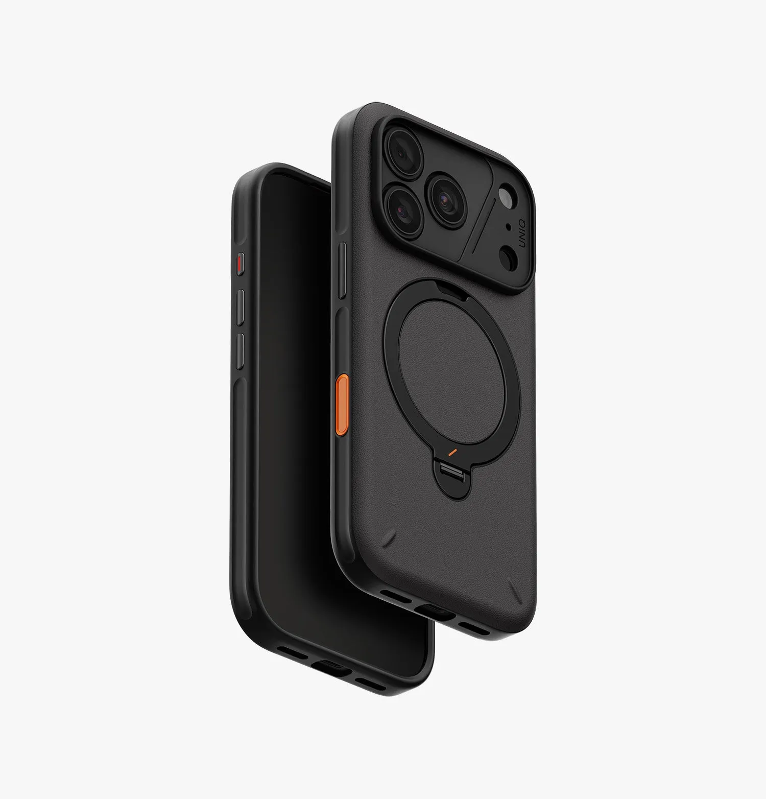 Чехол UNIQ Elix 360 Kickstand Leather для iPhone 18 Pro, черный (Charcoal Grey)photo0