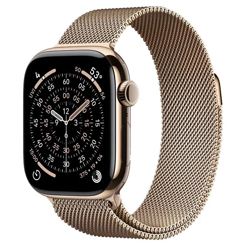 Apple Watch Series 11, 42 мм корпус из титана цвета Золотистый титан, браслет миланская петляphoto0