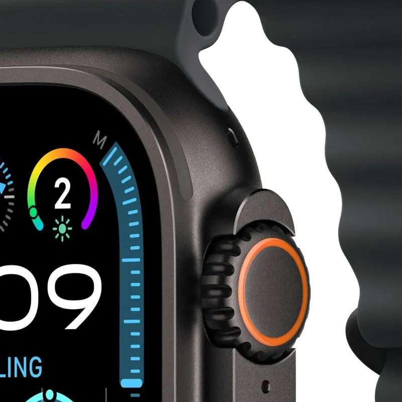 Apple Watch Ultra 2024 GPS + Cellular, 49 мм корпус из титана цвета Черный титан, ремешок Ocean черного цветаphoto2