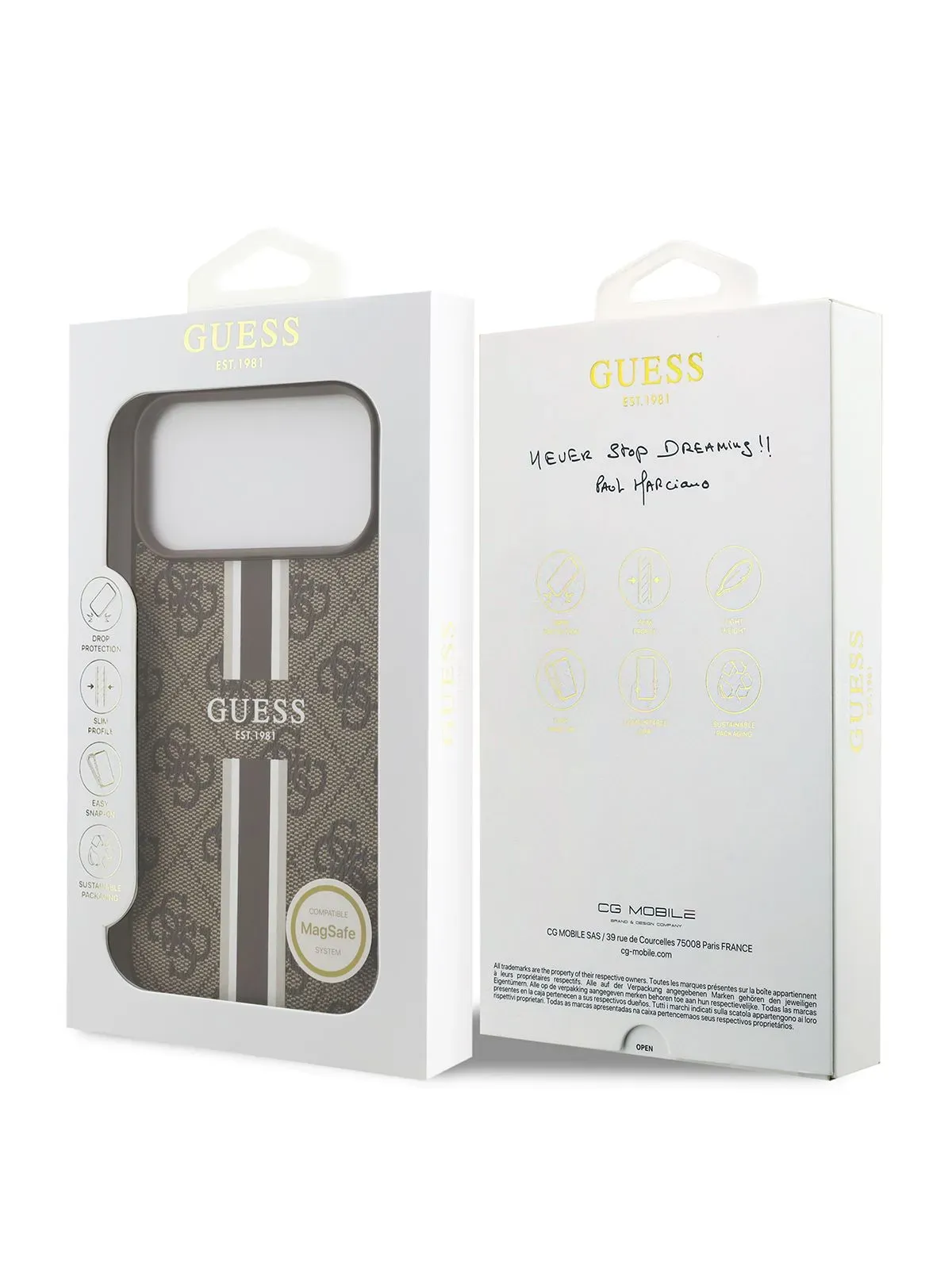 Чехол Guess на iPhone 17 Pro Max, коричневый, Leather, MagSafephoto7