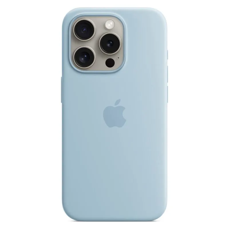 Силиконовый чехол MagSafe для iPhone 15 Pro Светло-синийphoto2