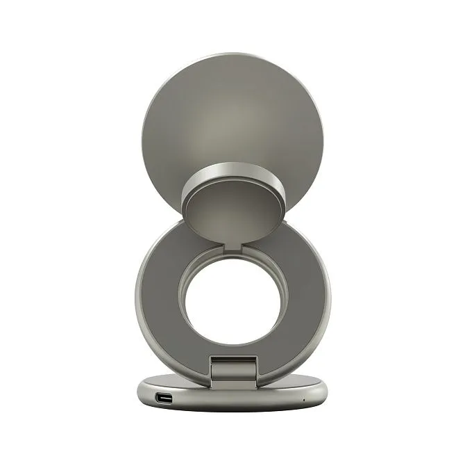 Зарядная станция 3 в 1 Magssory Signature Disc Pro для Apple Qi2 Titanphoto6