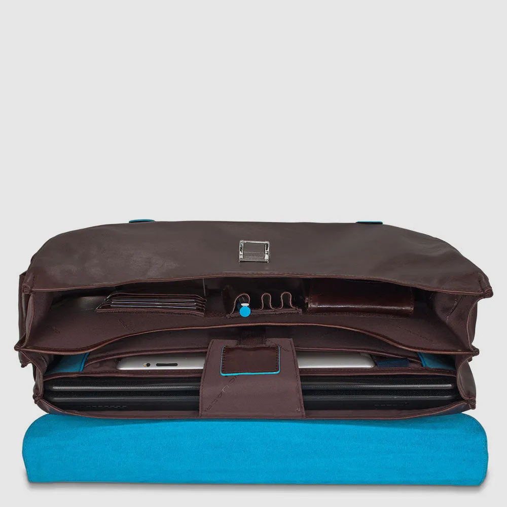 Кожаный портфель для ноутбука 15,6" Blue Square Piquadro CA1066B2/MO, коричневыйphoto1