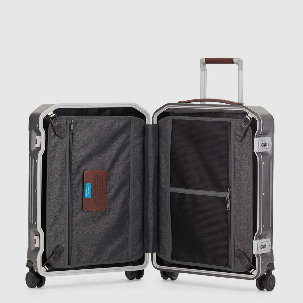 Чемодан для ручной клади из поликарбоната с замком TSA Piquadro BV4425PQLM/NCU, чёрныйphoto5