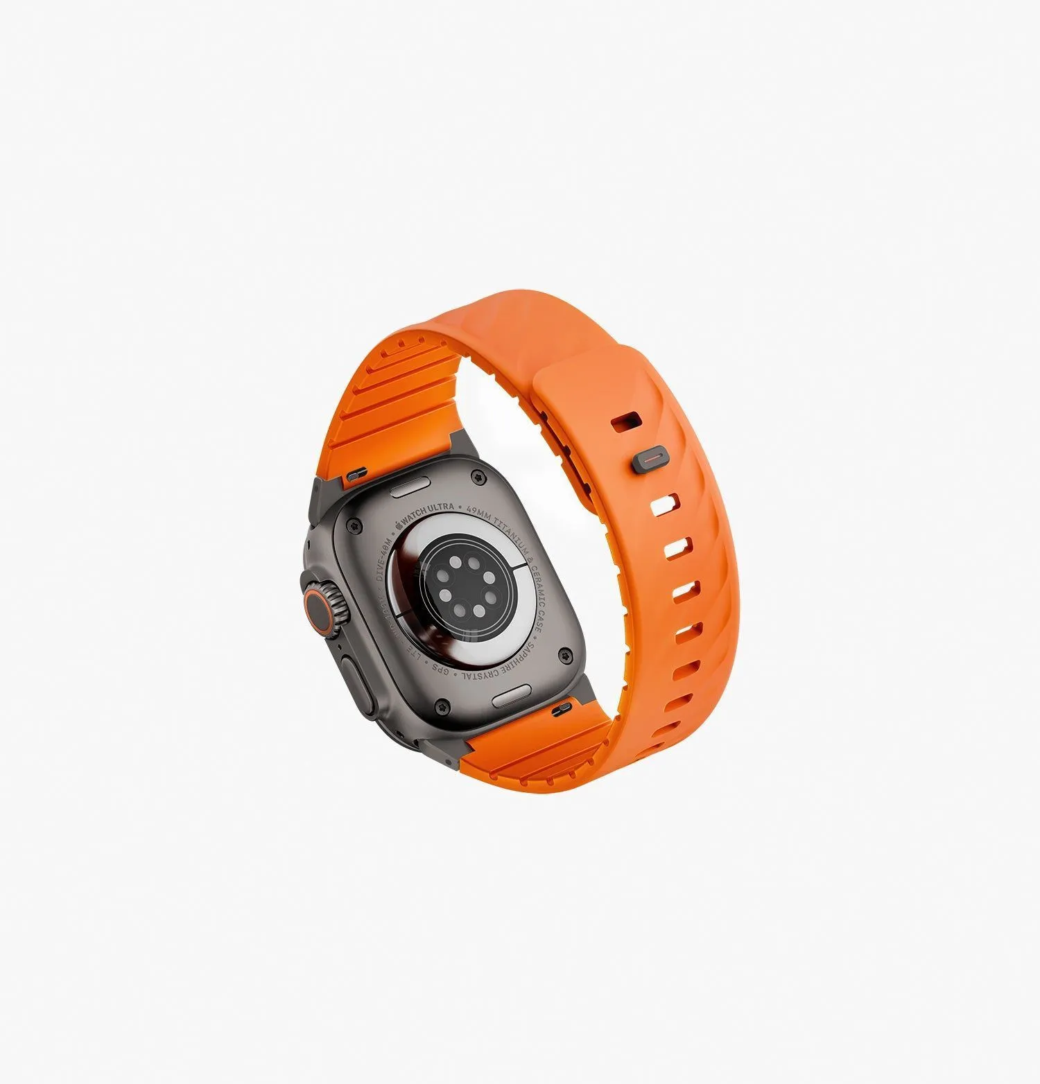 Ремешок UNIQ Fluo для Apple Watch 49/46/45/44/42/41/40 мм, оранжевый (Volt Orange)photo4