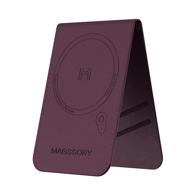 Кошелек-кардхолдер Magssory Geotag Magnetic Burgundyphoto3