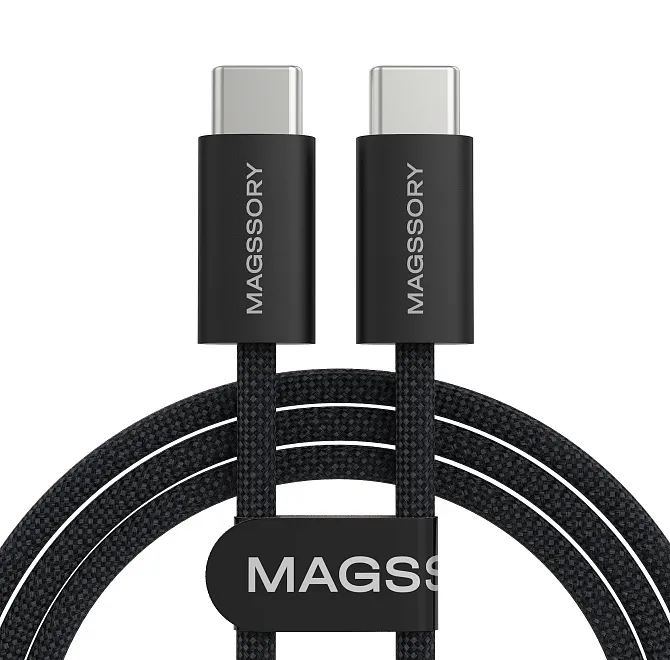 Кабель Magssory Line C 60W USB-C, 1,5 м Blackphoto0