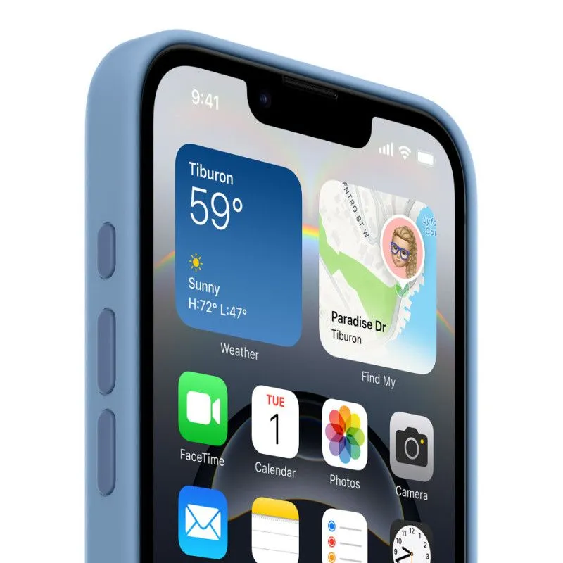 Силиконовый чехол для iPhone 16e/17e Зимний синийphoto2