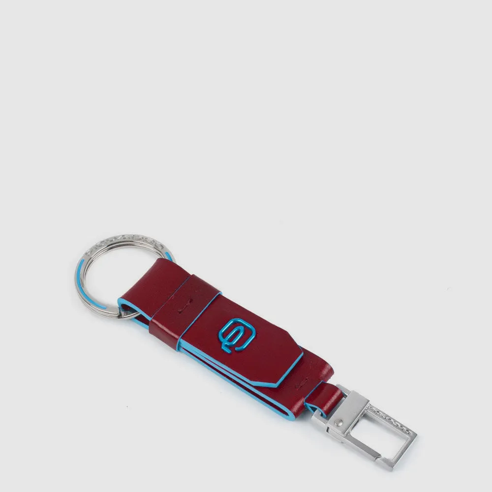 Кожаный брелок для ключей с карабином Piquadro PC3751B2/R, красныйphoto0