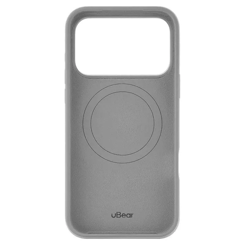 Силиконовый чехол uBear Touch Mag Case для iPhone 18 Pro/17 Pro Светло-серыйphoto3