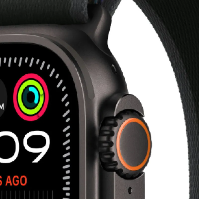 Apple Watch Ultra 2024 GPS + Cellular, 49 мм корпус из титана цвета Черный титан, ремешок Trail черного цветаphoto3