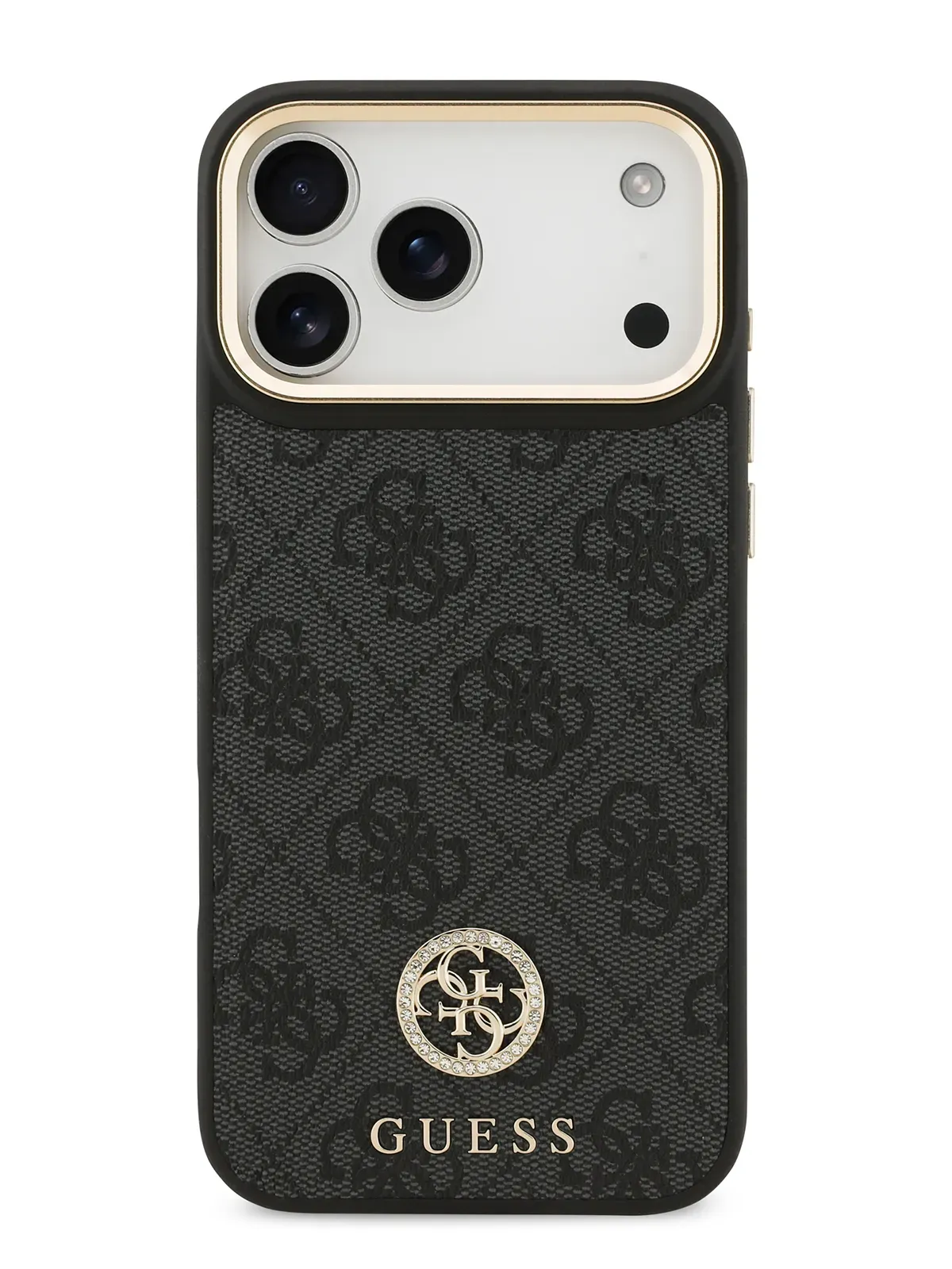 Чехол Guess на iPhone 17 Pro Max,  Leather, MagSafe, черный, Diamondphoto1
