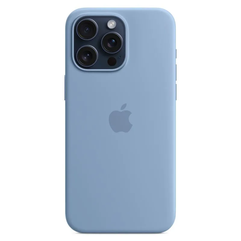 Силиконовый чехол MagSafe для iPhone 15 Pro Max Зимний синийphoto3