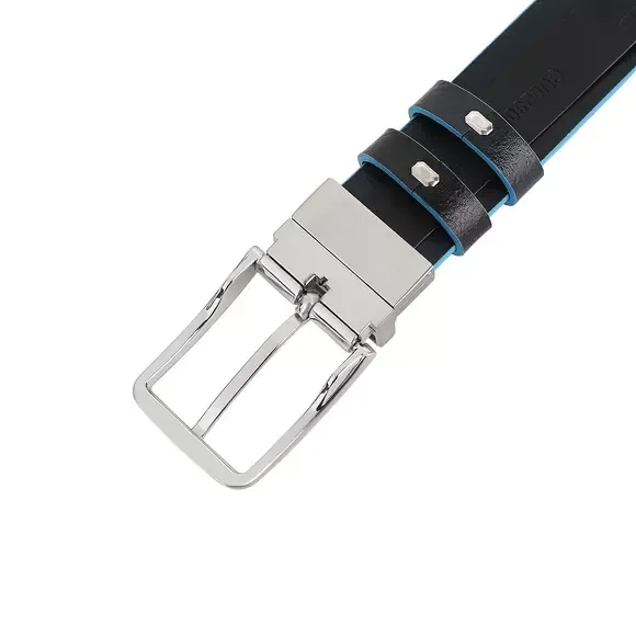 Кожаный ремень Piquadro Blue square CU6280B2/NBL, синий/черный (двусторонний)photo2