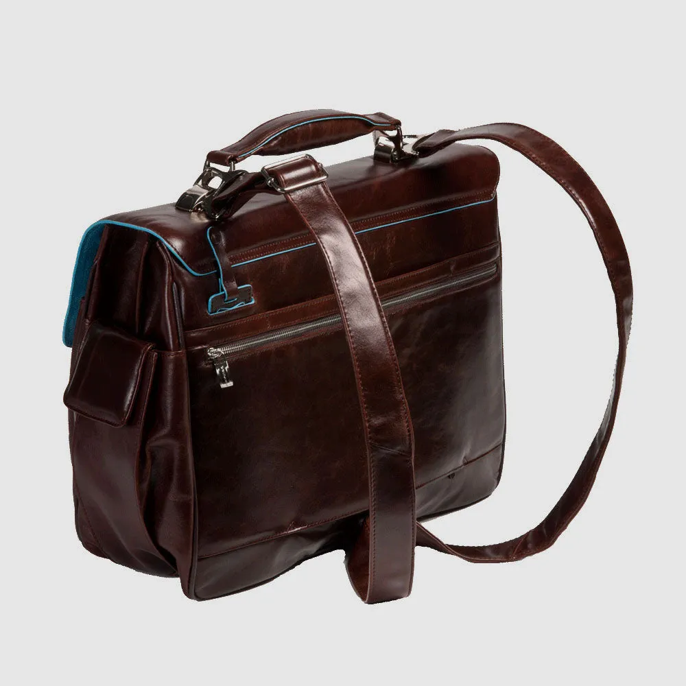 Кожаный портфель для ноутбука 15,6" Blue Square Piquadro CA1066B2/MO, коричневыйphoto3