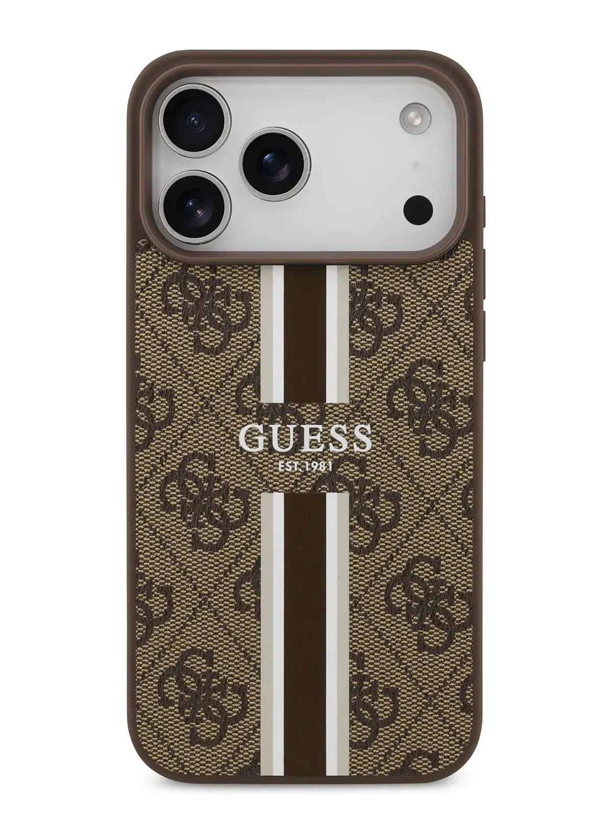 Чехол Guess на iPhone 17 Pro Max, коричневый, Leather, MagSafephoto1