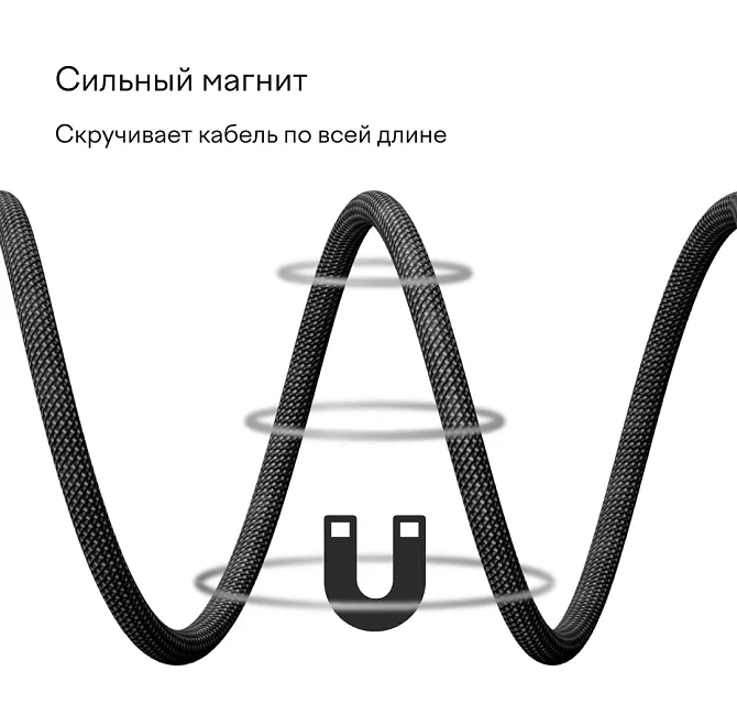 Магнитный кабель Magssory 1.2м 60W Grayphoto1