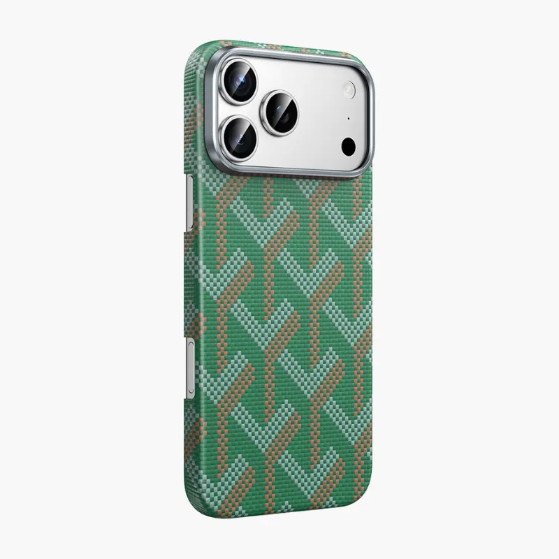 Чехол защитный KEEPHONE KEVLAR PRAGUE для iPhone 17 Pro / iPhone 18 Pro, зеленыйphoto0