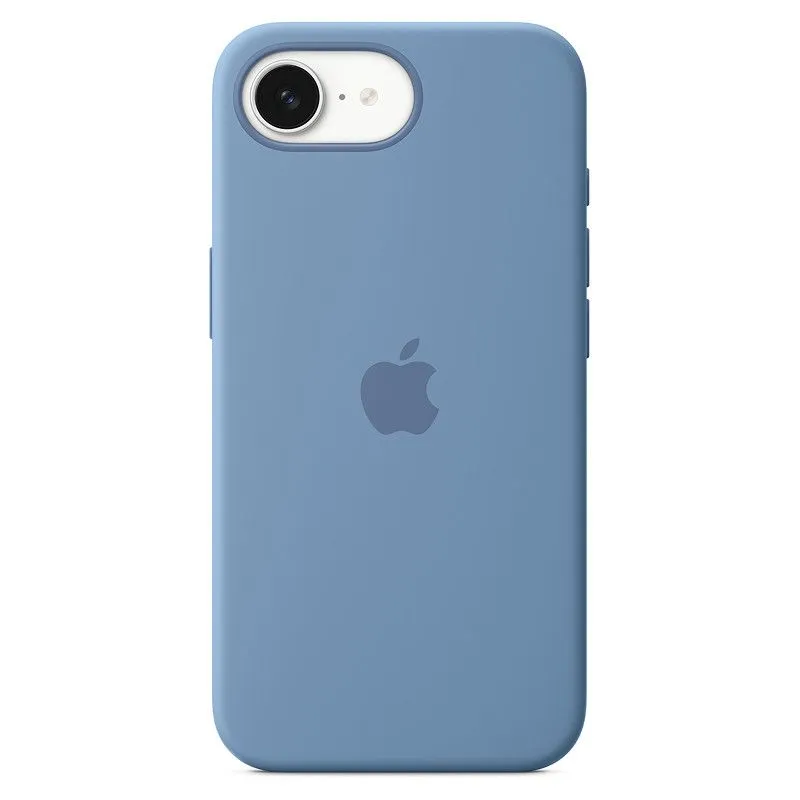 Силиконовый чехол для iPhone 16e/17e Зимний синийphoto1