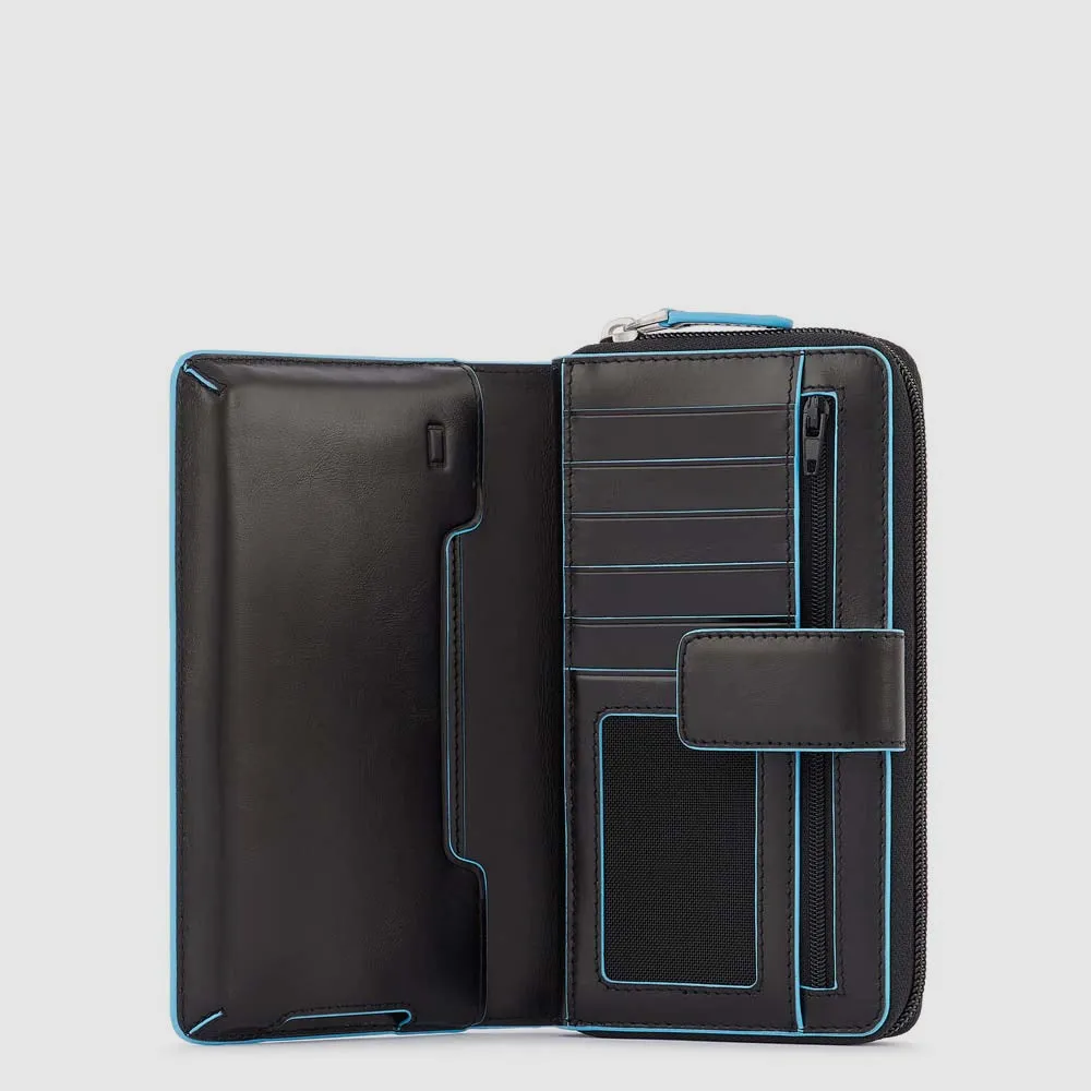 Женский кожаный кошелёк на 12 карт с RFID-защитой Piquadro PD1354B2R/N, чёрныйphoto2
