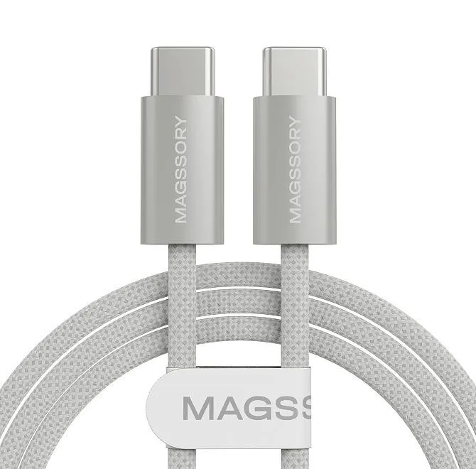 Кабель Magssory Line C 60W USB-C, 1,5 м Whitephoto0