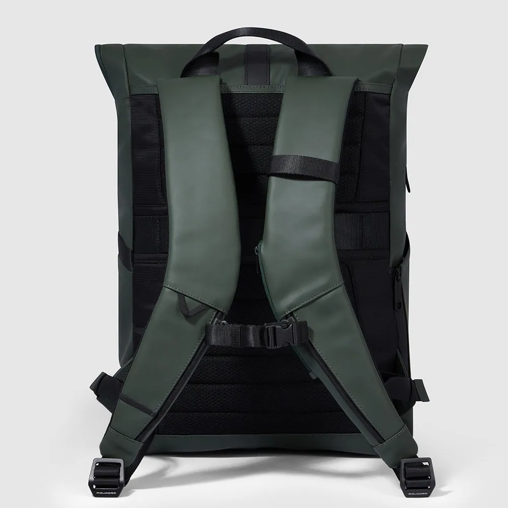 Рюкзак для ноутбука 15,6" ролл-топ, водоотталкивающий Piquadro CA6291C2OW/VE, зелёныйphoto2