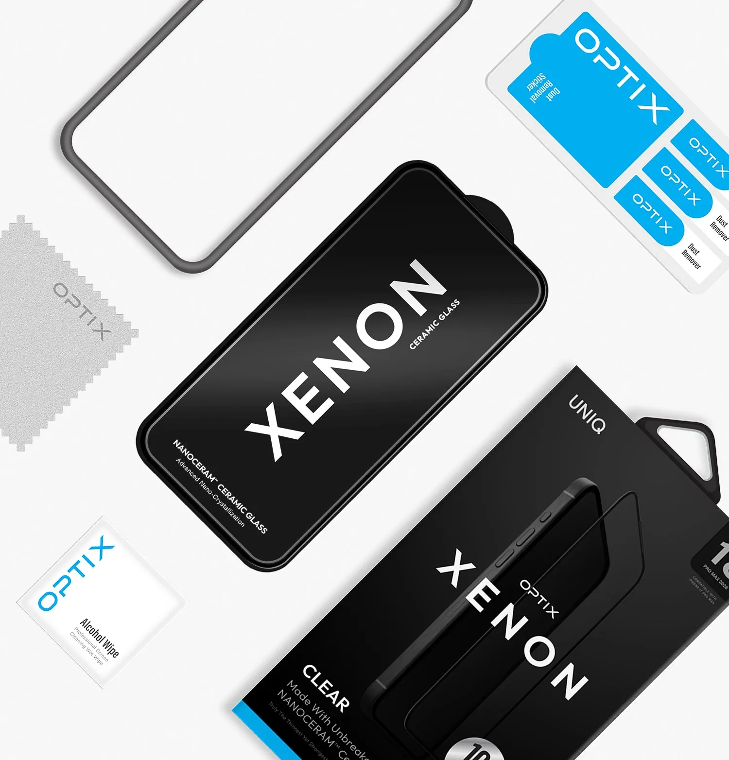 Защитное стекло UNIQ Optix Xenon™ Clear для iPhone 18 Prophoto4