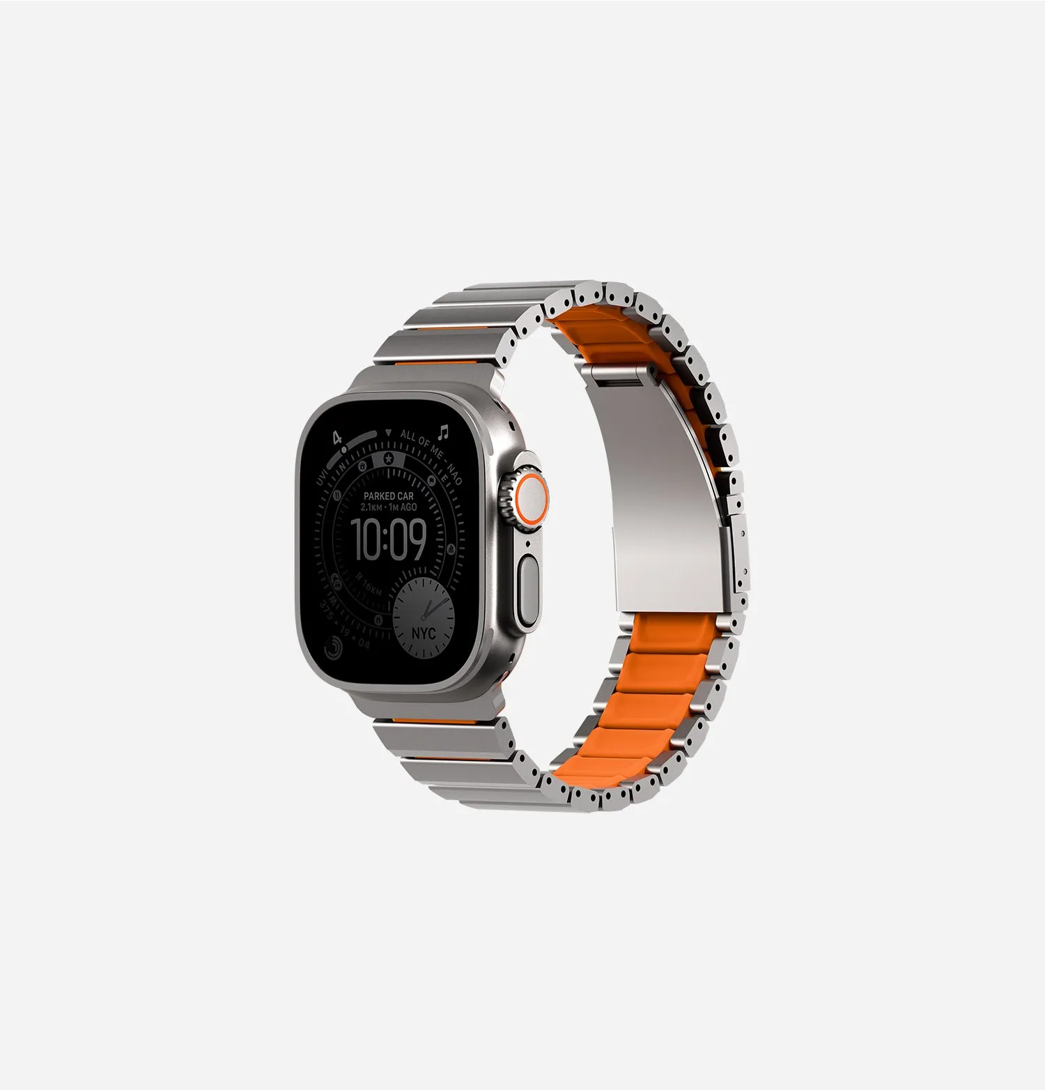 Ремешок UNIQ Strova Flex для Apple Watch 49/46/45/44 мм, зеленый / желтый (Titaniumsilver Limegreen)photo9