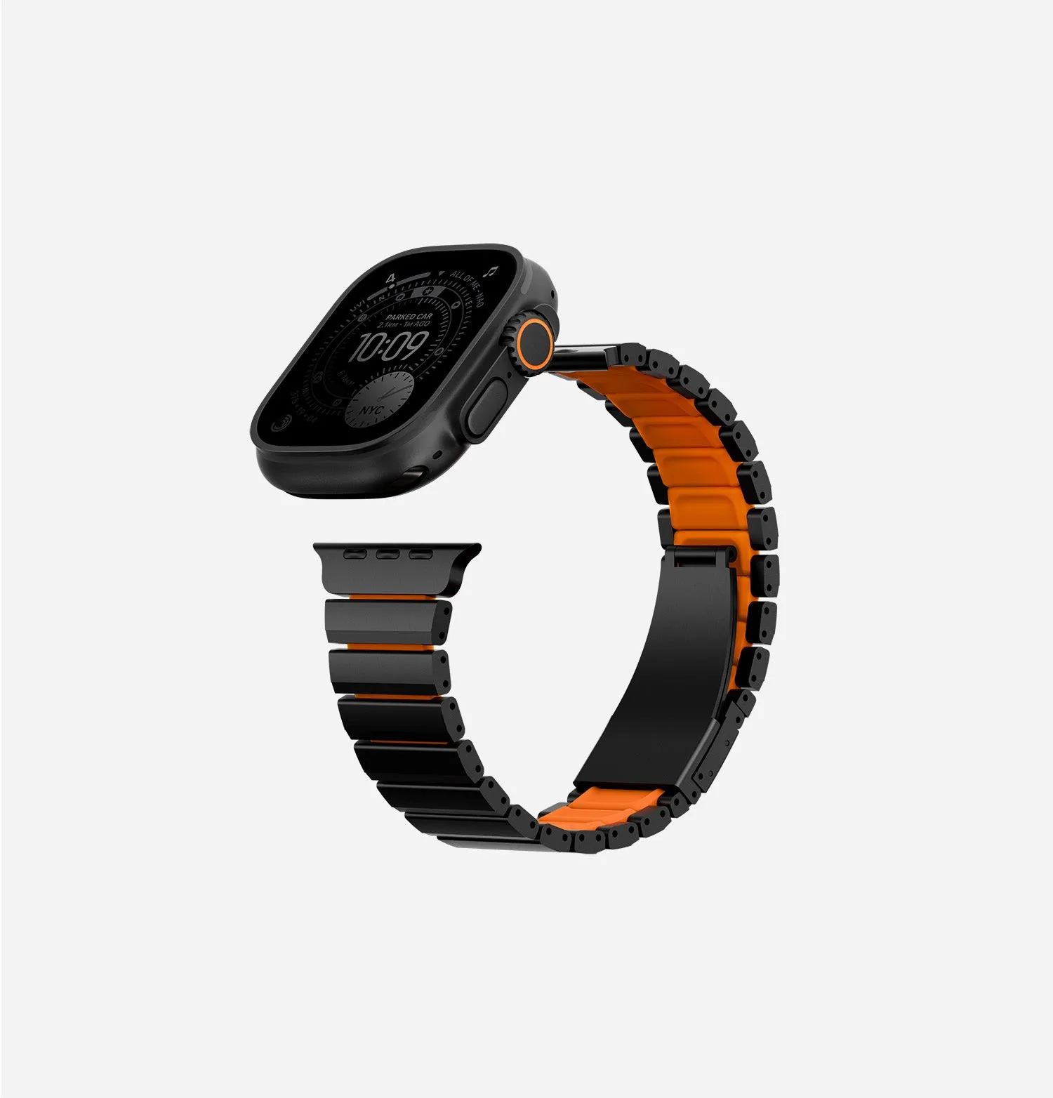 Ремешок UNIQ Strova Flex для Apple Watch 49/46/45/44 мм, зеленый / желтый (Titaniumsilver Limegreen)photo8