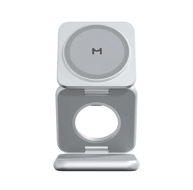 Зарядная станция Magssory Fold 3 в 1 для Samsung Silverphoto1