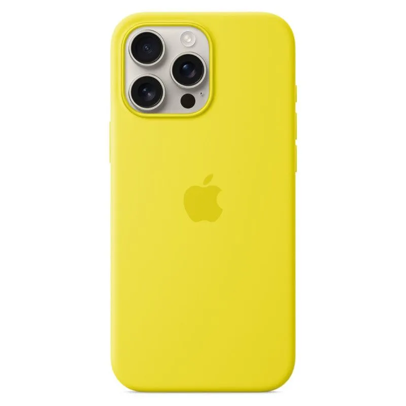 Силиконовый чехол MagSafe для iPhone 16 Pro Max Желтыйphoto1