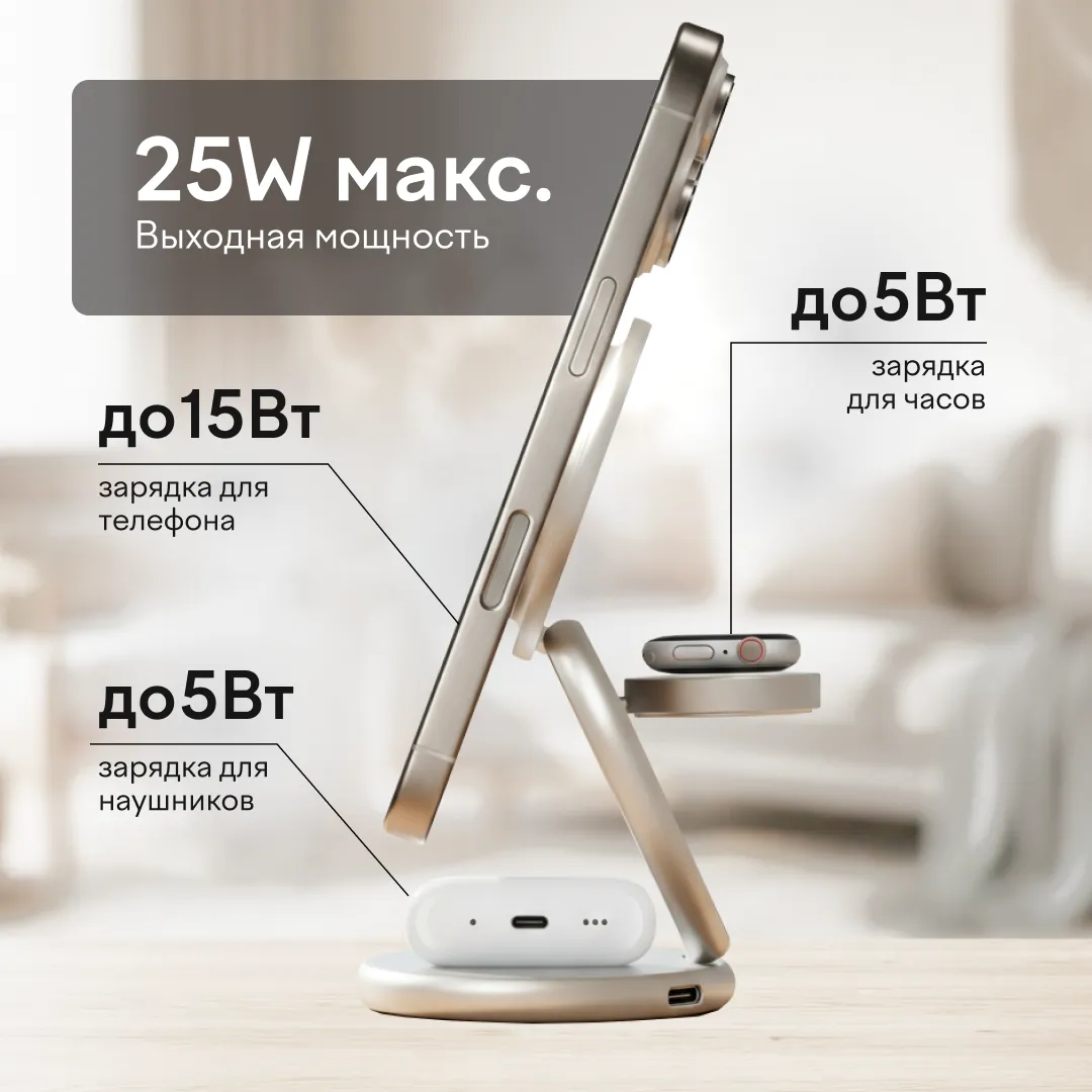 Зарядная станция Magssory Disc Signature Edition 3 в 1 для Samsung Titan